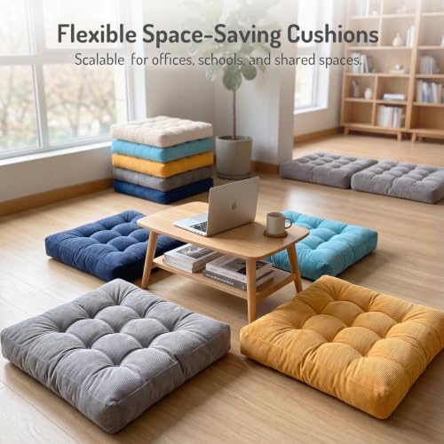 Floor Pillows Set of 2, Large Meditation Cushion - Image 5