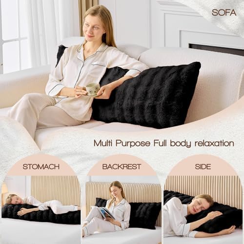 YZ HOME Faux Fur Fluffy Body Pillow - Image 4