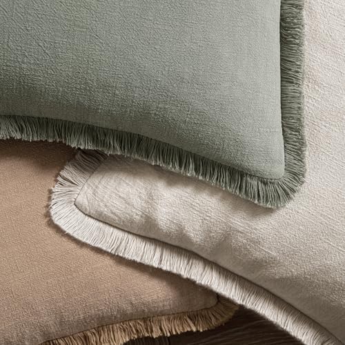 MIULEE Linen Decorative Lumbar Throw Pillow Covers Natural Beige 12x20 - Image 4