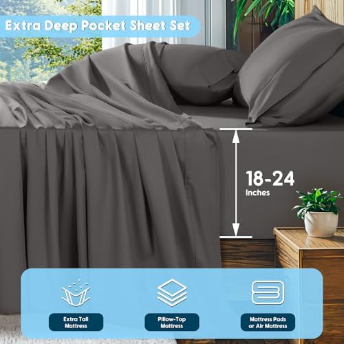 SONORO KATE 1000 Series 100% Egyptian Cotton Sheets, Extra Deep Pocket - Image 2