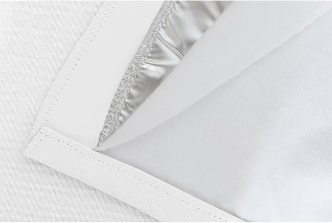 Moondream DecibelControl™ 3-in-1 Soundproof Curtain | Noise Reduction | Thermal Insulation | 100% Blackout | Patented Technology | Made in Europe | Grommet | 55" W x 95" L | White - Snow MC720