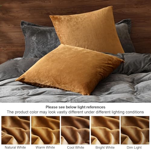 PHF Velvet Euro Shams 26" x 26", No Insert, 2 Pack - Image 5