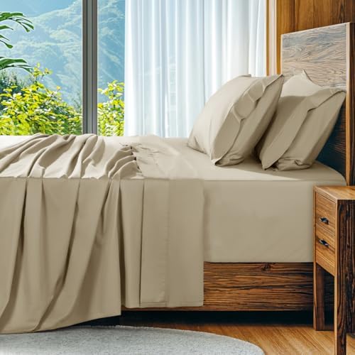 SONORO KATE 1000 Series 100% Egyptian Cotton King Sheets, Extra Deep Pocket by SONOROKATE