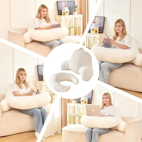 19" Reading Pillow for Bed, U Shaped Arm & Elbow Support - Image 5