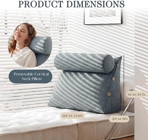 Adjustable Bed Wedge Reading Pillow - Image 2