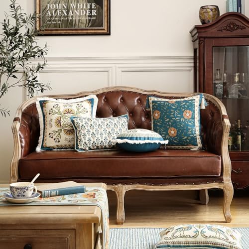 patdrea Designer Vintage Linen Throw Pillow Cover - Image 3