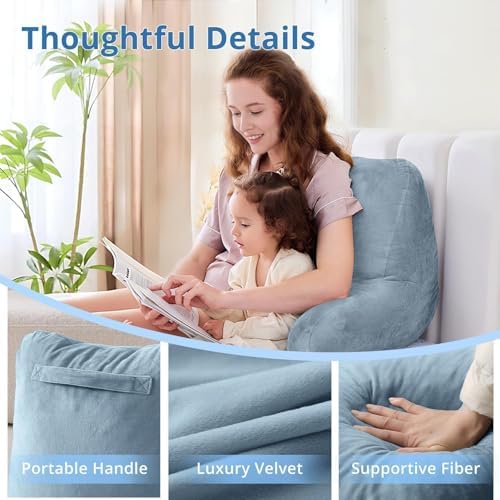 Sasttie Reading Pillow for Bed, Back Pillow for Sitting Up - Image 4