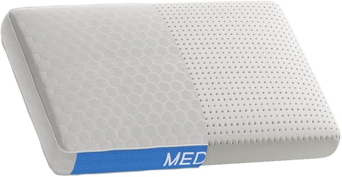 Glacia Contour High 6-inch Memory Foam Pillow – Extra Loft Side Sleeper Pillows for Adults | Thick Gel-Infused Ergonomic Pillow for Shoulder Pressure Relief, Queen Size