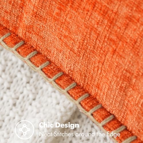 MIULEE Fall Decorative Couch Throw Pillow Covers 18x18 Inch Bright Orange - Image 4