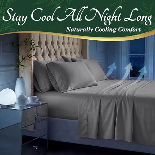DECOLURE 100% Viscose Derived from Bamboo Sheets Twin Size, Luxury 4 Pc Set - Image 3