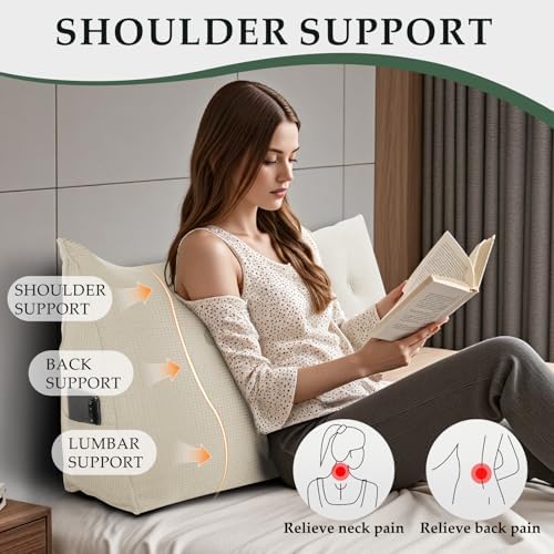 Headboard Pillow Twin, Wall Backrest Wedge Pillow Headboard - Image 3