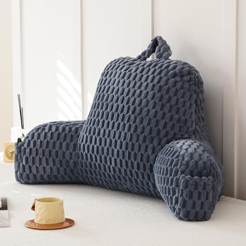 Fluffy Reading Pillow for Sitting in Bed, Large Backrest Bed Pillow - Image 4