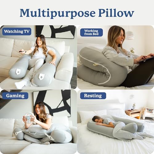 Plufl Hugl Cooling Body Pillow for Adults, U Shaped Pregnancy Pillow - Image 4