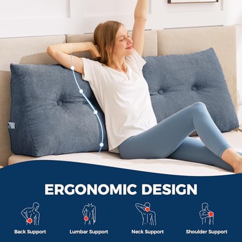 IASEAHK Headboard Pillow Twin, Wedge Pillow Headboard - Image 3