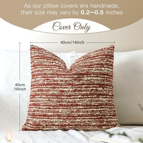 Artscope Throw Pillow Cover 16x16 Super Thick Body Pillow Cover Decorative - Image 5