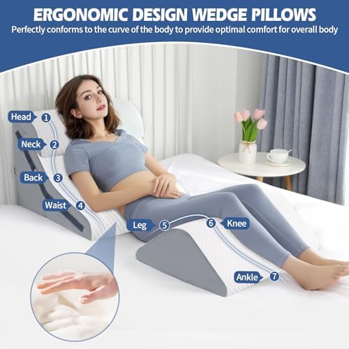 4Pcs Orthopedic Bed Wedge Pillow Set - Image 5