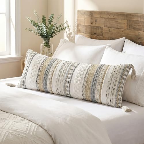 Kevin Textile Boho Tufted 14x36 Inch Lumbar Pillow Cover 1 Pack - Image 6