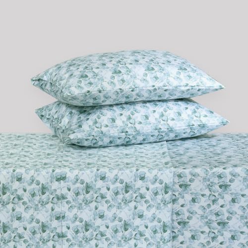 Feather & Stitch 100% Cotton Sateen 500 TC Split King Size Bed Sheet Set - Image 4
