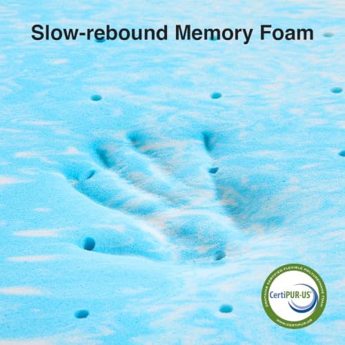Novilla Twin Mattress Topper, 2 Inch Cooling Gel Infused Memory Foam Topper - Image 4
