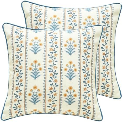 ISAENNE Linen Square Throw Pillow Cover by Isaennehomedecoration