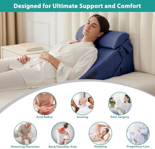 Bedluxe Wedge Pillow Set for After Surgery, Orthopedic Bed Wedge - Image 5