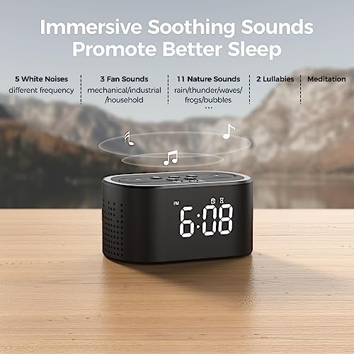 REACHER Digital Alarm Clock & White Noise Sound Machine - Image 4