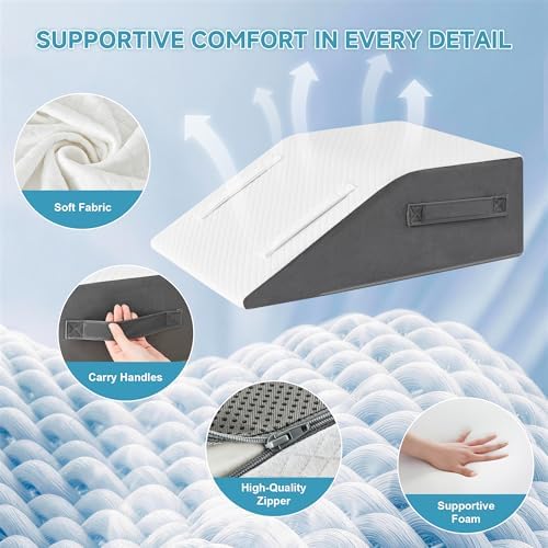 Yojoker Leg Elevation Pillows for Swelling, Memory Foam Wedge Pillow for Legs - Image 4