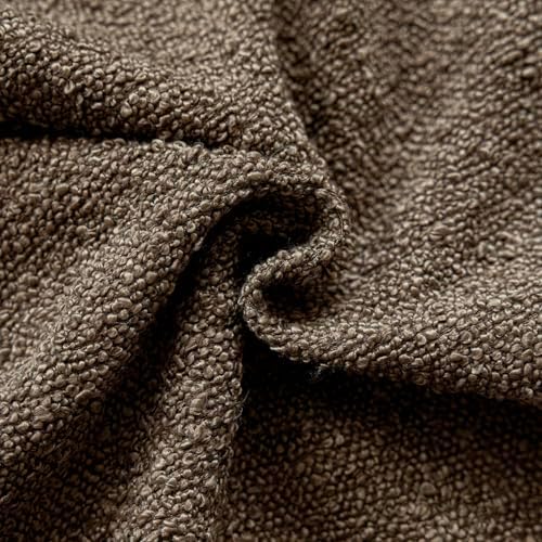 Foindtower Decorative Textured Boucle Throw Pillow Covers 24x24 Light Brown - Image 3