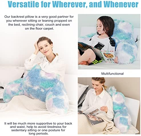 Cozy Fur Backrest Pillow with Arms, Premium Filling, Great Back Support Reading - Image 4