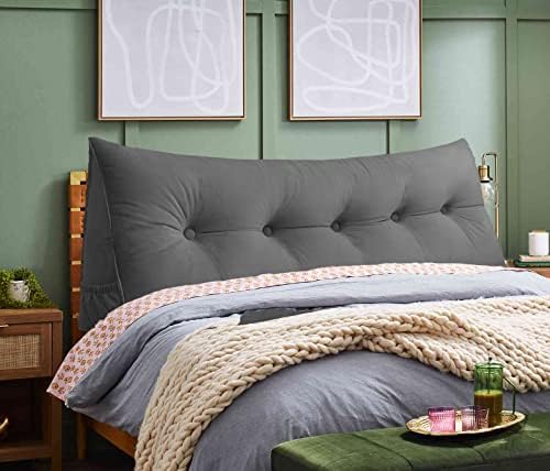 Peachwell Handmade Headboard Pillow- Triangular Wedge Support Large Bolster - Image 2