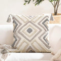 Boho Pillow Covers 20X20 Inch Boho Tufted Throw Pillow Covers Decorative by LOOPUINHOM