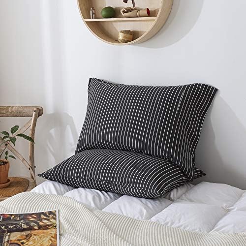 H HOUSEHOLD 100% Jersey Knit Cotton Queen Size Pillowcases Set of 2, Super Soft - Image 2