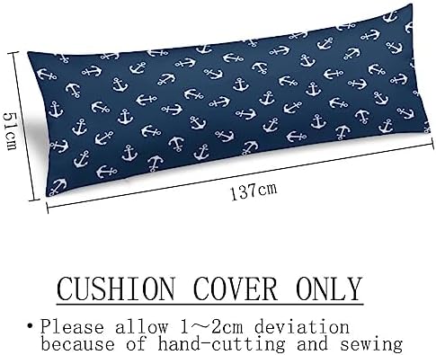 Anchor Body Pillow Cover, Retro Nautical Anchor, Home Gifts 20"x54" - Image 3