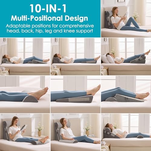 4Pcs Wedge Pillow Set for After Surgery, Acid Reflux Relief, Adjustable Bed - Image 3
