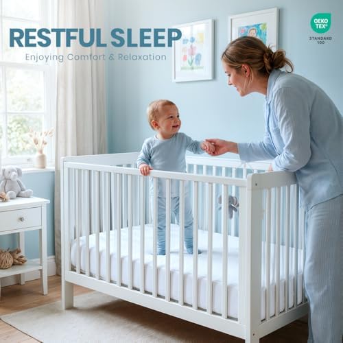 Waterproof Crib Size Mattress Protector fits Upto 5" Deep Pocket - Image 6