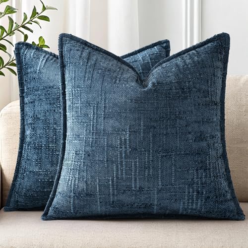 decorUhome Chenille Decorative Throw Pillow Covers 26x26 Set of 2 by decorUhome