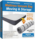 Foam Mattress Vacuum Bag with 4 Adjustable Straps, Queen/Full/Full-XL by StorageLogic