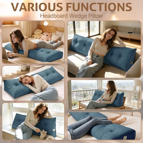 Headboard Pillow Twin Size, Triangle Wedge Pillow - Image 5