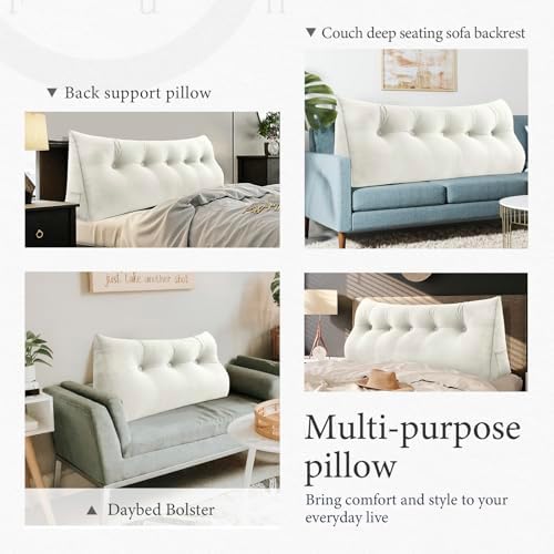 Bed Wedge Headboard Pillow King Bedrest Reading Pillow - Image 6