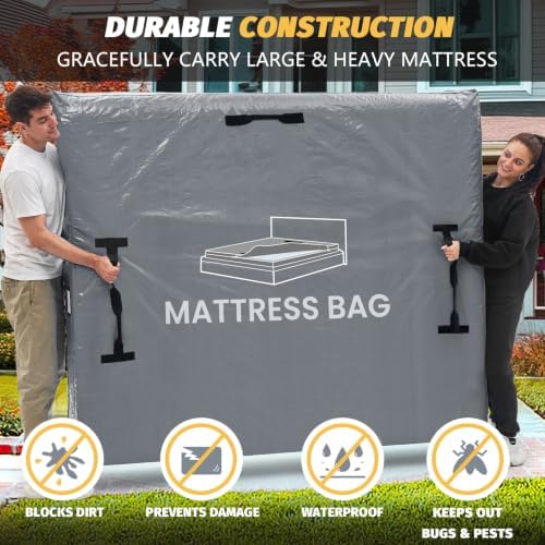 Mattress Bags for Moving and Storage, BETU Waterproof Mattress Protector Twin - Image 3