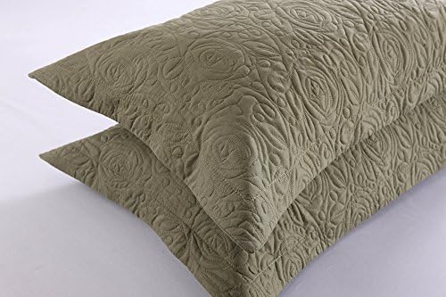 MarCielo 2-Piece Embroidered Pillow Shams, Decorative Microfiber Pillow Covers - Image 3