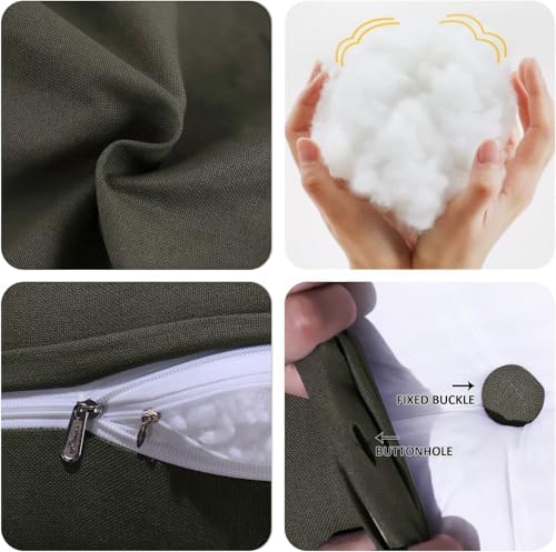 WOWMAX Wedge Headboard Pillow Caking Reading Pillow Sitting in Bed DeepGrey - Image 4