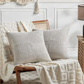 Fancy Homi 2 Packs Neutral Grey Samll Decorative Throw Pillow Covers 14x14 Inch by Fancy+Homi