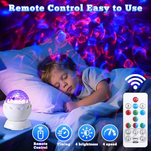 Galaxy Projector, Light Projector, Night Light Projector with Remote Control, Galaxy Light Projector, for Kids Adults, Bedroom, Home Theater, Christmas, Birthdays (White) - Image 3