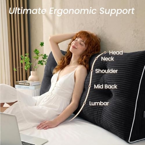 Sasttie Headboard Pillow Full, Bed Wedge Pillow Headboard - Image 3