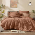 Monbix Super King Plus Comforter Set 7 Pieces Autumn Leaf Bed in a Bag by Monbix