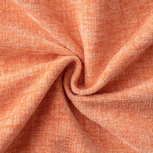 MIULEE Soft Chenille Throw Pillow Covers Coral Red 20x20 Inch Pack of 2 - Image 2