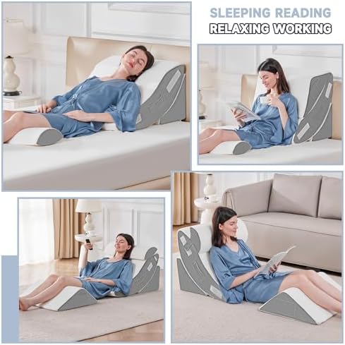 Yojoker 4PCS Orthopedic Bed Wedge Pillow Set - Image 2