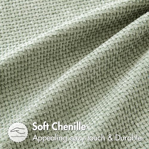 MIULEE Decorative Couch Throw Pillow Covers 20x20 Inch Light Green 2 Pack - Image 6