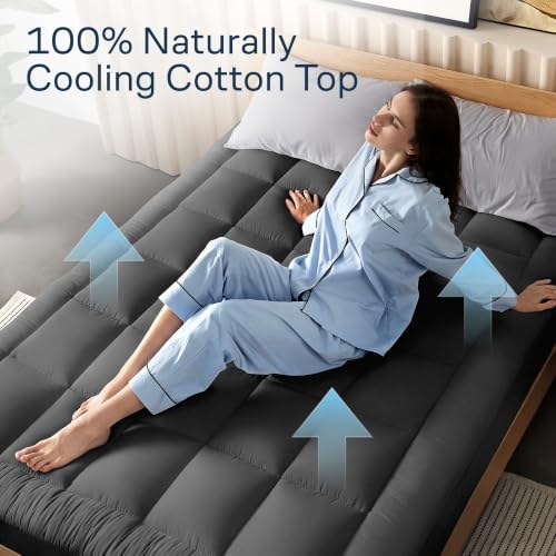Niagara Sleep Solution 100% Cotton Top Twin Size Mattress Pad, Pillow Top - Image 3